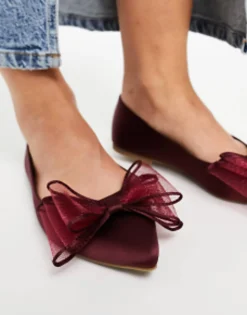 Design Wide Fit Lila Bow Ballet In