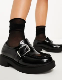 Design Wide Fit Magnolia Side Buckle Loafer In