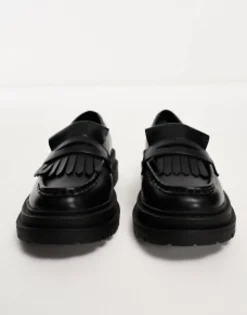 Design Wide Fit Majesty Chunky Fringe Loafer In