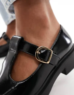 Design Wide Fit Margo Mary Jane Flat Shoes In