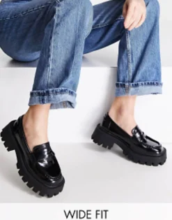 Design Wide Fit Mulled Chunky Loafer In