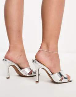 Design Wide Fit Nichols High Heeled Mules In