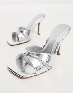 Design Wide Fit Nichols High Heeled Mules In