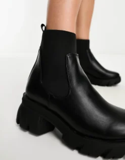 Design Wide Fit Reed Chunky Chelsea Boots In