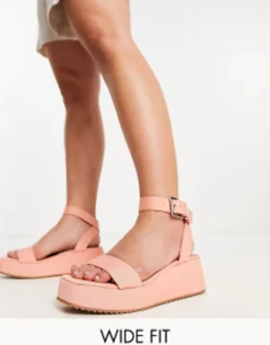Design Wide Fit Tati Flatform Sandals In