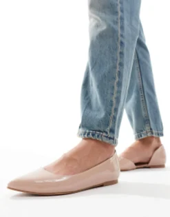 Design Wide Fit Virtue D'Orsay Pointed Ballet Flats In
