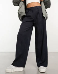 Design Wide Leg Dad Trouser In