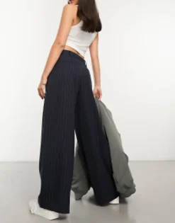 Design Wide Leg Dad Trouser In