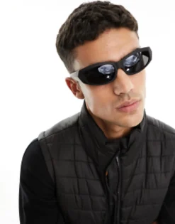 Design Wrap Around Racer Sunglasses In Matte