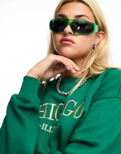 Design Wrap Visor Sunglasses In Crystal
