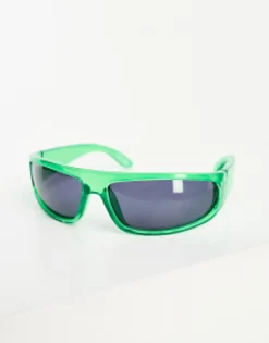 Design Wrap Visor Sunglasses In Crystal
