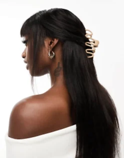 Designb London Irregular Metal Hair Claw In