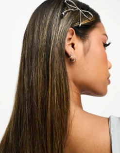 Designb London Molten Bow Detail Hair Clip In