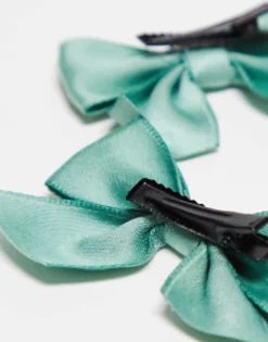 Designb London Pack Of 2 Bow Hair Clips In