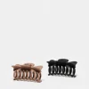 Designb London Pack Of 2 Hair Claws In Black And Blush