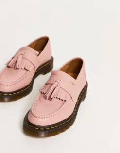 Dr Martens Adrian Tassel Loafers In Peach Beige