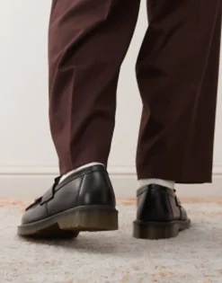 Dr Martens Adrian Tassel Loafers In Polished Smooth Leather
