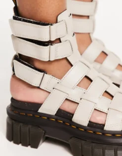 Dr Martens Ricki Gladiator Sandals In Cobblestone Leather
