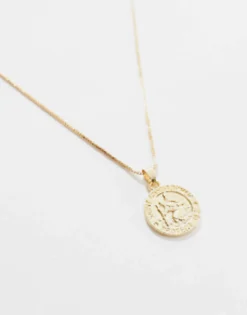 Faded Future St Christopher Coin Pendant In
