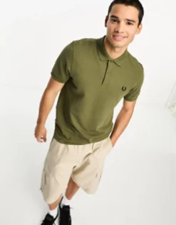 Fred Perry Plain Polo Shirt In Uniform