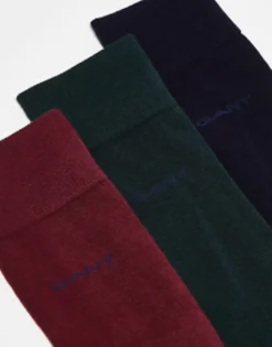 Gant 3 Pack Socks With Logo In Red