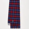 Gant Wool Scarf In Red Check With Shield Logo