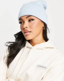 Glamorous Exclusive Ribbed Turn Up Beanie In