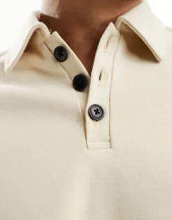 Harry Brown Mock Neck Polo Top In