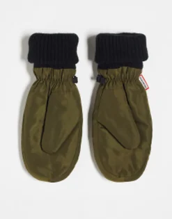Hunter Quilted Logo Mitten Gloves In