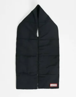 Hunter Quilted Zip Front Scarf With Pockets In