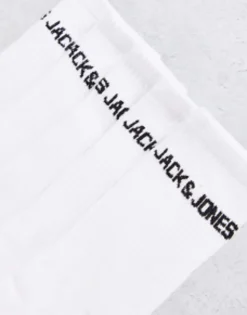 Jack & Jones 5 Pack Logo Sports Socks In