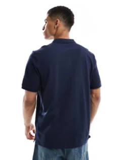 Jack & Jones Essentials Slim Fit Pique Logo Polo In Navy