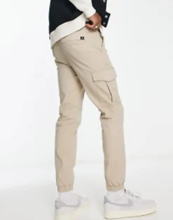 Jack & Jones Intelligence Cuffed Cargo Trouser In Beige
