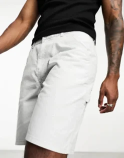 Jack & Jones Intelligence Loose Fit Worker Carpenter Short In Grey