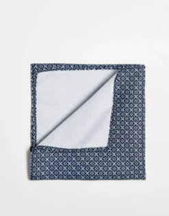Jack & Jones Navy Print Pocket Square