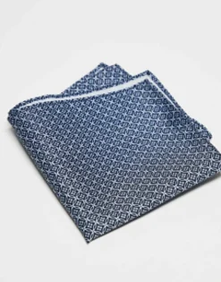 Jack & Jones Navy Print Pocket Square