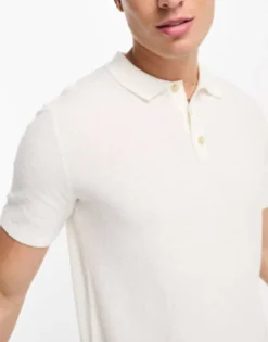 Jack & Jones Premium Pique Polo In White