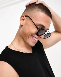 Jack & Jones Round Sunglasses With Metal Frame In