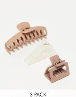 Kitsch Assorted Claw Clip 3Pc - Oversized Claw
