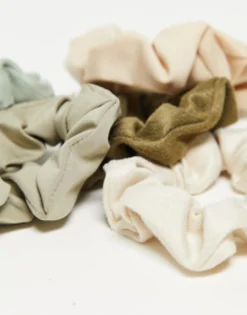 Kitsch Assorted Textured Scrunchies 5Pc Set
