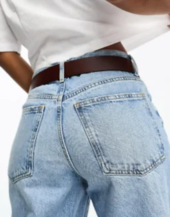 Levi'S Arletha Reversible Leather Belt In Black/ With Logo