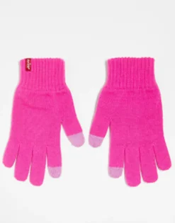 Levi'S Touch Screen Gloves In Pink