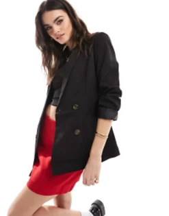 Miss Selfridge Oversized Double Breasted Blazer In