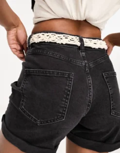 Monki Classic Cotton Macrame Rope Belt In