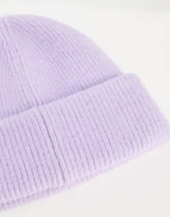 Monki Ribbed Beanie Hat In