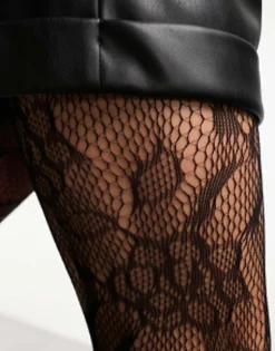 My Accessories London Floral Lace Tights In