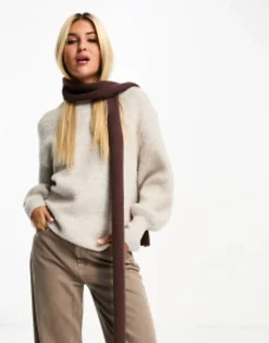My Accessories London Skinny Scarf In