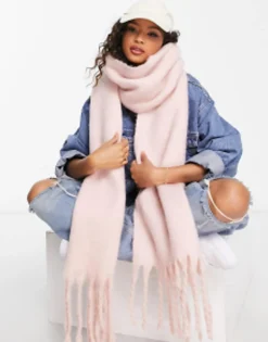 My Accessories London Super Soft Blanket Scarf In Light