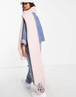 My Accessories London Super Soft Blanket Scarf In Light