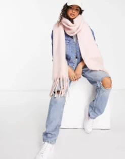 My Accessories London Super Soft Blanket Scarf In Light
